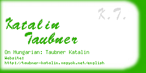 katalin taubner business card